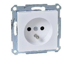 Schneider Electric Pluch-lizdas vienas rainelės žemės balta (MTN2500-0325)