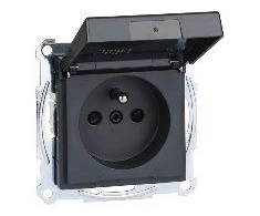 Schneider Electric Plug lizdas su vienu įžeminimu IP44 antracitas (MTN2514- 0414)