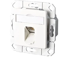Schneider Electric METZ CONNECT E-DAT C6 – instalacja kanału kablowego su jednym portem do montażu podtynkowego, czysta biel (26.11.0804)