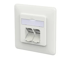 Schneider Electric METZ CONNECT lizdas E-DAT C6A LSA++ 2 portų įleidžiamas baltas (130E381027-I)
