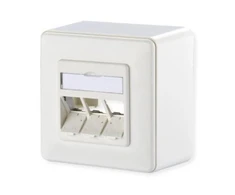 Schneider Electric modulis METZ CONNECT montuojama ant paviršiaus jungiamoji dėžutė, 3 prievadai, nesurinkta, gryna balta (26.11.0795)