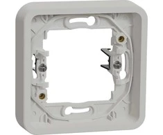 Schneider Electric Mureva Styl 1x įleidžiamas pagrindas su tvirtinimo žnyplėmis, baltas MUR39108
