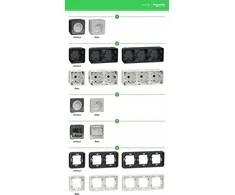 Schneider Electric Mureva Styl 1x įleidžiamas pagrindas su tvirtinimo žnyplėmis, baltas MUR39108