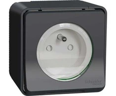 Schneider Electric Mureva Style Socket 2P+PE antracitas MUR35031
