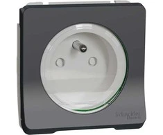 Schneider Electric Mureva Style Socket mechanizmas 2P+PE sraigtiniai gnybtai antracitas IP55 MUR38030