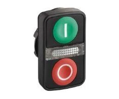 Schneider Electric Dvivietis žalias / raudonas O-- mygtukas su apšvietimu (ZB5AW7A3741)