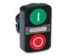 Schneider Electric Dvivietis žalias / raudonas mygtukas su apšvietimu (ZB5AW7A3740)