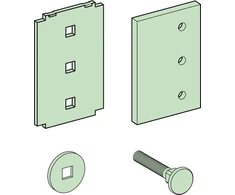 Schneider Electric Prisma Plus, P sistema, jungtis horizontaliems bėgiams l = 120mm LVS04643