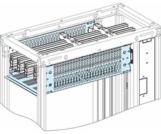 Schneider Electric Prisma Plus, P sistema, formos dangtis 2 horizontaliems bėgiams, plotis 400 mm LVS04974