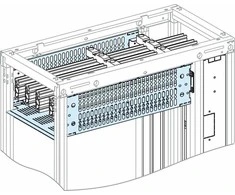 Schneider Electric Prisma Plus, P sistema, formos dangtis 2 horizontaliems bėgiams, plotis 400 mm LVS04974