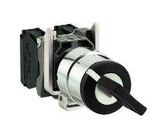 Schneider Electric Jungiklis 2 padėtis 22mm 1Z mygtukas be grįžtamo juodo XB4BD21
