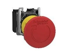 „Schneider Electric“ avarinis mygtukas, 22 mm, 1NO, 1NC, IP66, pasukamas (XB5AS8445)
