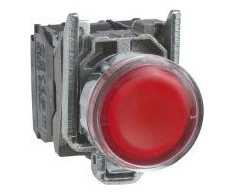Schneider Electric 22mm valdymo mygtukas raudonas su apšvietimu 1Z 1R (XB4BW34M5)