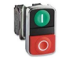 Schneider Electric Valdymo mygtukas 22mm dvigubas raudonas / žalias su grįžimu 1Z 1R (XB4BL73415)