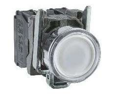 Schneider Electric Valdymo mygtukas 22 mm baltas su savaiminio grįžimo funkcija ir apšvietimu 1Z 1R (XB4BW31M5)