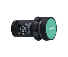 Schneider Electric Valdymo mygtukas 22mm žalias su grįžimu 1Z (XB7NA3131)