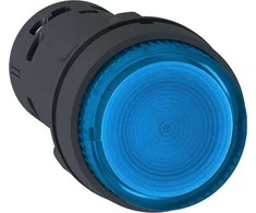 Schneider Electric LED apšviestas mygtukas su spyruokliniu grąžinimu 1Z mėlynas XB7NW36B1