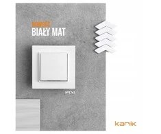 Schneider Electric Karlik Mini 25MRPZ tarpinis rėmas su galiniu dangteliu, baltas matinis
