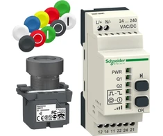 Schneider Electric Rinkinys belaidis valdymo mygtukas XB5R 22mm SPD + IMT 24-240V AC/DC imtuvas XB5RFA02