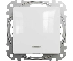 Schneider Electric Mygtukinis jungiklis SCHNEIDER Sedna Desing, su lempute,10A, baltas; SDD111111L