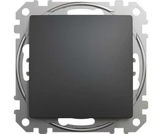 Schneider Electric Sedna Design, 1-polių mygtukas, juodasis antracitas