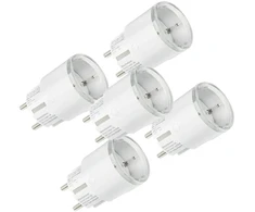 5 „Shelly Plug S MTR Gen3“ 12A išmaniųjų lizdų rinkinys (baltas)