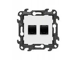 Kontakt Simon „Schneider Electric Simon 24 Lizdas“ kompiuterio dvigubas RJ45 6 kategorijos baltas N62.01/11