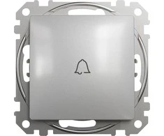 Schneider Electric Sedna Design Bell mygtukas Sidabro aliuminio SDD113131