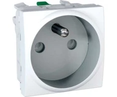 Schneider Electric Unica vienvietis lizdas be 2P+Z be rėmo, baltas MGU3.059.18