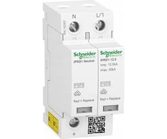 Schneider Electric Viršįtampių iškroviklis iPRD1 12.5R-T12-1N 1+1 polių T1+T2 B+C 12.5kA su kontaktu A9L16282