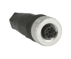 Telemecanique Sensors Schneider Electric M12 4 kontaktų tiesi moteriška kištukinė jungtis (XZCC12FDM40B)