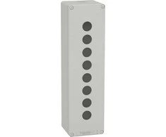 Schneider Harmony XAP Control box, tuščia, pilka, 8 skylių, XAPD5508