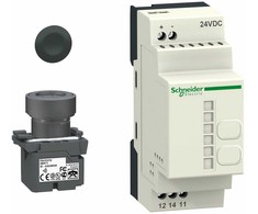 Schneider Harmony XB5 belaidis ir be baterijų mygtukas 22 24 V DC plastikas XB5RFB01