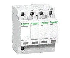 Schneider Electric Schneider Viršįtampis ribotuvas C 3P + N 65kA su papildomu kontaktu iPRD -65r-65kA-350V-3PN A9L65601