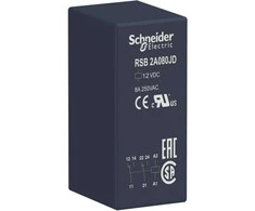 Schneider Przekaźnik interfejsowy wtykowy, Zelio RSB, 2 OZ, 12 V DC RSB2A080JD