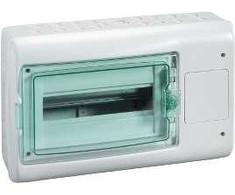 Schneider 13438 Mureva IP65 ant paviršiaus montuojamas 1x12 skirstomasis įrenginys su sMRV-1-12-NT-T valdymo kasete, kasetė su 1 anga 13438