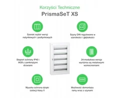 Schneider LVSXN324 PrismaSeT XS 3x24 įleidžiami skirstomieji įrenginiai PSXS-3-24-PT-B baltos durys IP40 IK09 LVSXN324