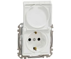 Kištukinis lizdas SCHNEIDER SEDNA DESIGN, baltos sp., IP44