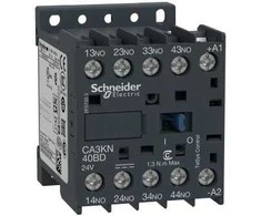 Schneider Miniatiūrinis pagalbinis kontaktorius TeSys K 4Z, ritė 220 V nuolatinės srovės, dėžutės gnybtai CA3KN40MD