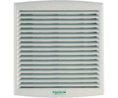 Schneider Electric Schneider ClimaSYS 230V 38m3 / h ventiliatorius su oro išleidimo grotelių ir G2 filtras (NSYCV38M230PF)
