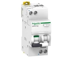 Schneider Electric Schneider Diferencijuotas srovės perjungiklis su perjungikliu 4A 30mA tipo AC 1- field + N - A9D55604