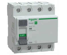 SCHNEIDER ELECTRIC EASY9 VIKAVIRTAKYTKIN (RCCB), 4P, 25A, A-TYYPPI, 30 MA