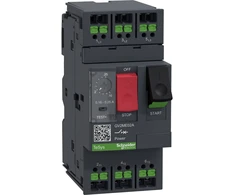 Schneider Variklio apsauginis jungiklis TeSys Deca 3P AC-3/AC-3e 0,16–0,25 A termomagnetinis snap-in gnybtai su mygtuku (GV2ME02A)