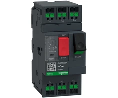 Schneider Variklio apsaugos jungiklis TeSys Deca 3P AC-3/AC-3e 0,63–1 A termomagnetinis snap-in gnybtai su mygtuku (GV2ME05A)