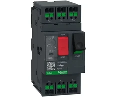 Schneider Variklio apsaugos jungiklis TeSys Deca 3P AC-3/AC-3e 1,6–2,5 A termomagnetinis, snap-in gnybtai su mygtuku (GV2ME07A)