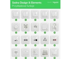 Schneider Electric ŠVIESŲ DERINIAI BEIGE SEDNA DIZAINAS