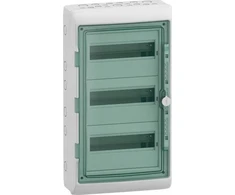 Schneider Electric SCHNEIDERE Hermetinis skirstomasis įrenginys Schneider Mureva / d. Kaedra 3x12 IP65 UV MRV-3-12-NT-T 13435 paviršinės permatomos durys.