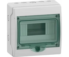 Schneider Electric SCHNEIDERE Hermetinis skirstomasis įrenginys Schneider Mini Mureva / d. Kaedra 1x8 IP65 UV mMRV-1-8-NT-T 13443 paviršinės permatomos durys.
