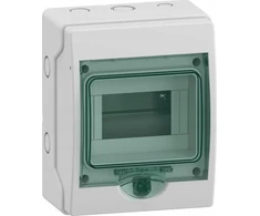 Schneider Electric SCHNEIDERE Hermetiškas paskirstymo skydas Schneider Mini Mureva / buvusi Kaedra 1x6 IP65 UV mMRV-1-6-NT-T 13442 paviršinio montavimo skaidrios durys