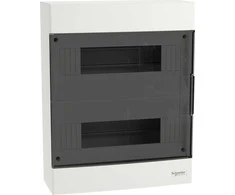 Schneider Electric Schneider EZ9EUC212 Modulinis skirstomasis skydas 2x12 ant paviršiaus montuojamas IP40 Easy9 EZ9EU-2-12-NT-T skaidrios durys EZ9EUC212